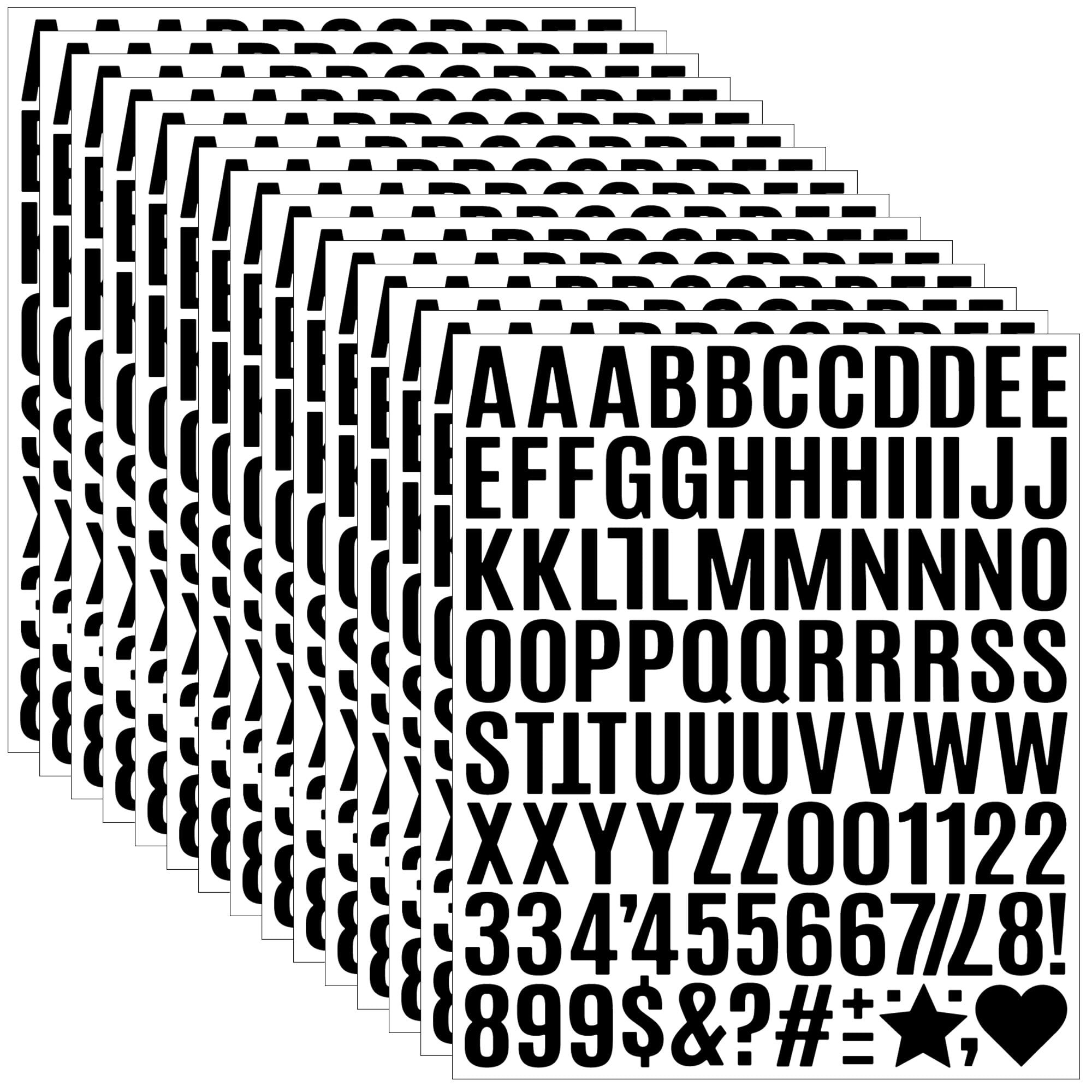 1470Pcs Letter Stickers Alphabet Stickers 15 Sheets Vinyl Small Mailbox Numbers 1 Inch Self Adhes... | Amazon (US)