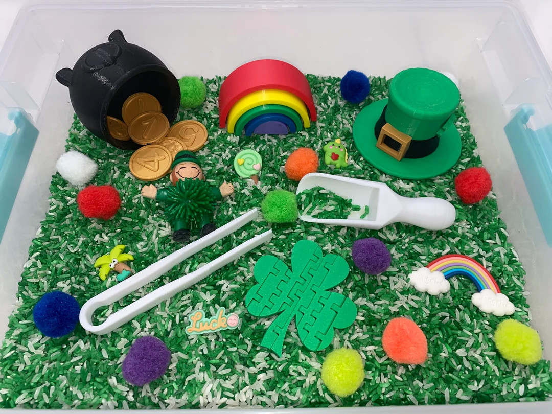 Montessori St Patrick's Day Sensory Bin - Interactive Play Kit for Kids | Etsy (US)