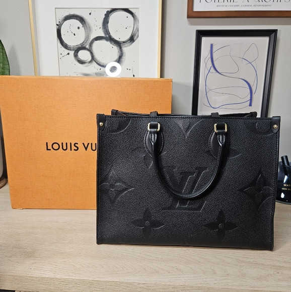 Louis Vuitton Onthego MM Empreinte Black | Poshmark