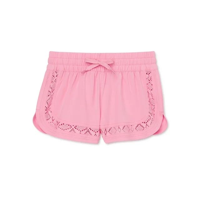 Wonder Nation Girls Crochet Swim Shorts with UPF 50+, Sizes 4-18 & Plus | Walmart (US)