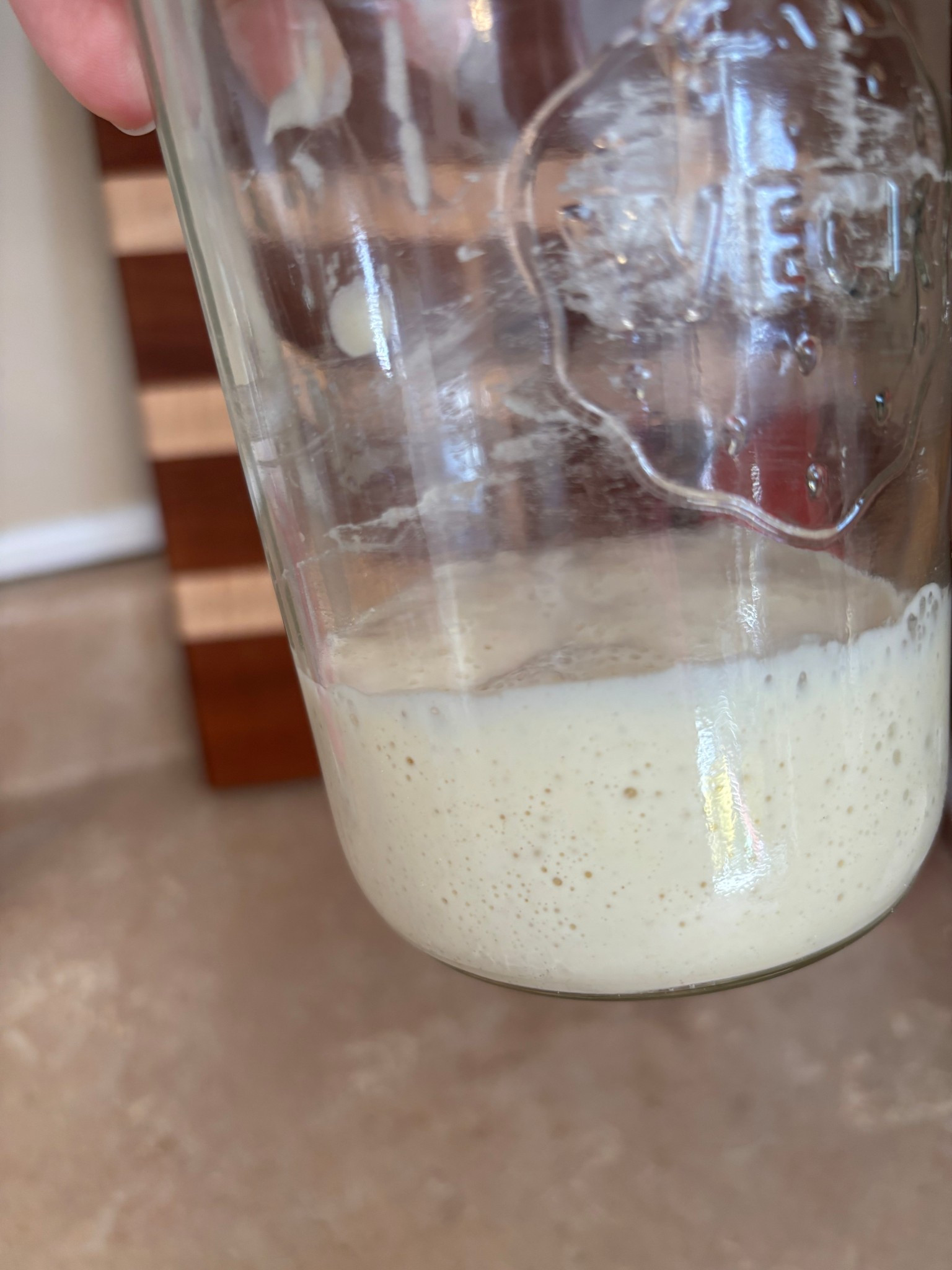 24 hours ago this was discard in my fridge. She’s walking up and will probably be ready to bake with tomorrow. 

If you’ve been wanting to start a sourdough journey, you don’t need to buy some fancy kit. Just a glass jar, some good flour and a spatula or wooden spoon that will fit in your jar.

I’ve linked my faves 🍞❤️

#LTKHome #LTKfoodie