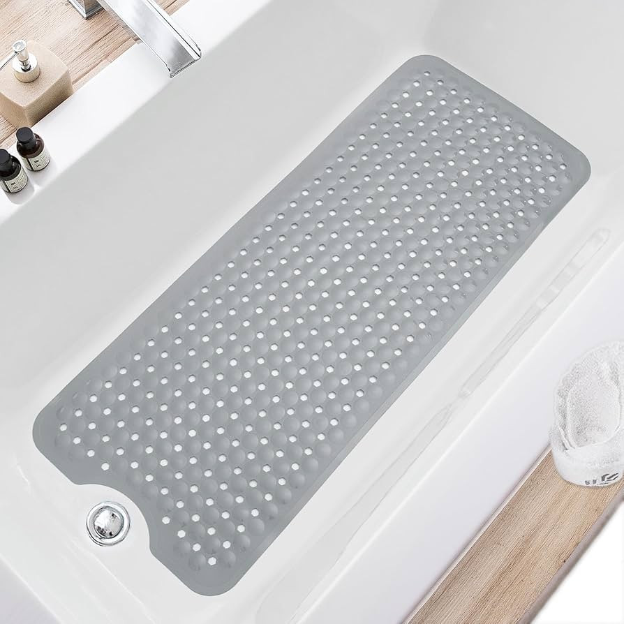 Bath Tub and Shower Mats, Non Slip 40 x 16 Inch Extra Large Bathtub Mat, Machine Washable Bathmat... | Amazon (US)