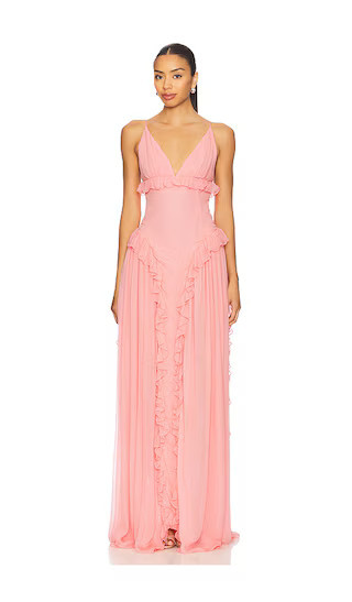 Lovers and Friends Evelyn Gown in Pink. - size XS | Revolve Clothing (Global)