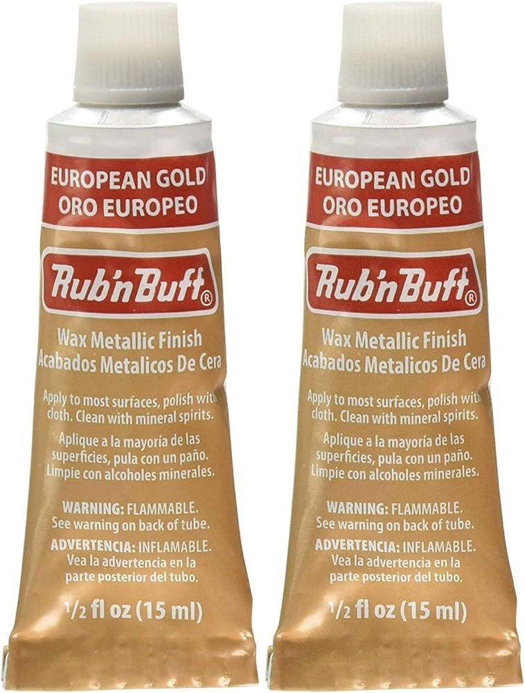 AMACO - Rub 'n Buff Wax Metallic Finish, (European Gold), (0.5-Fluid Ounce) (2-Pack) | Amazon (US)