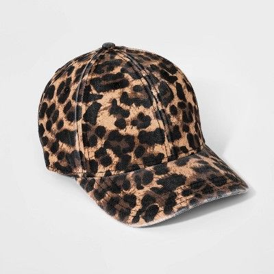 Girls' Leopard Print Baseball Hat - art class™ Brown/Black One Size | Target