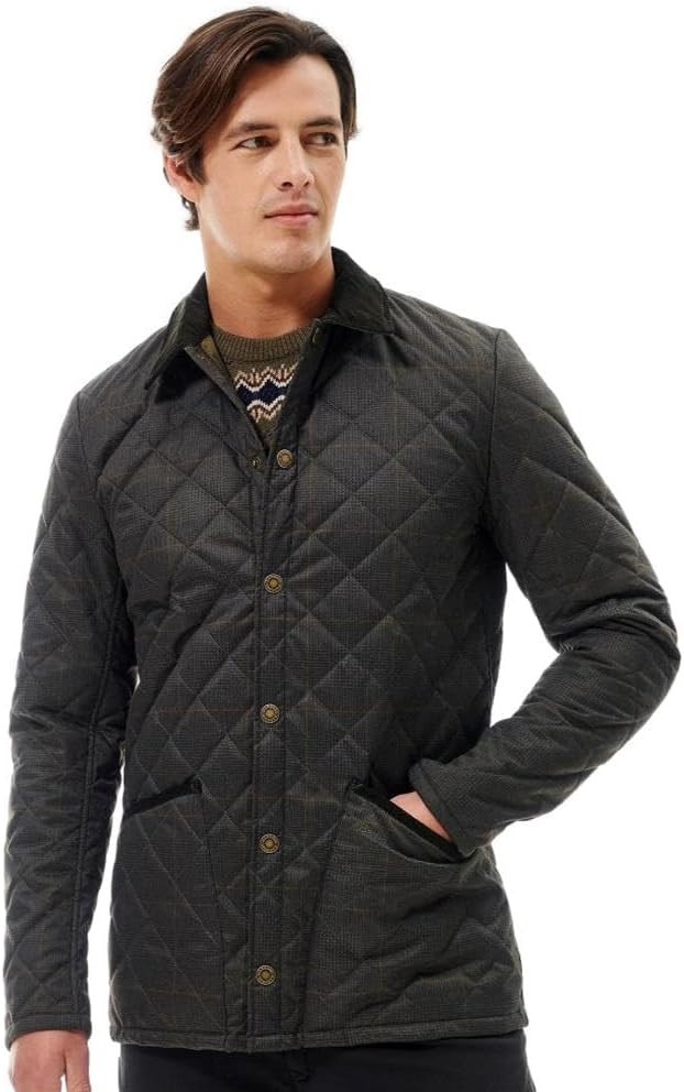 Barbour Men's Heritage Liddesdale Quilted Jacket, Olive | Amazon (US)