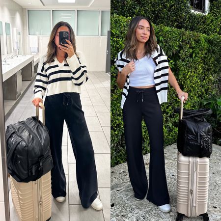 Travel outfit - size Small striped sweater, Small Tall lounge pants (code NENAXSPANX) 




Airport outfit
Lounge outfit
Comfy outfit
Casual outfit
Striped sweater


#LTKtravel #LTKstyletip #LTKunder100