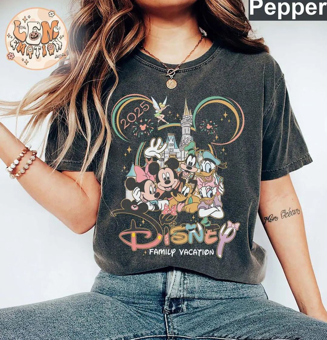 Retro Disney Family Trip 2025 Shirt, Disney Family Shirt 2025, Disneyland Trip Tee, Disney Family... | Etsy (US)