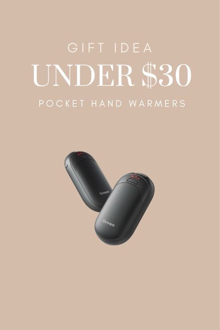 These compact, easy on the go pocket hand warmers have great reviews, are magnetic for easy storage and are battery operated. Would make a great $30 gift! 

#LTKfindsunder50 #LTKHoliday #LTKGiftGuide