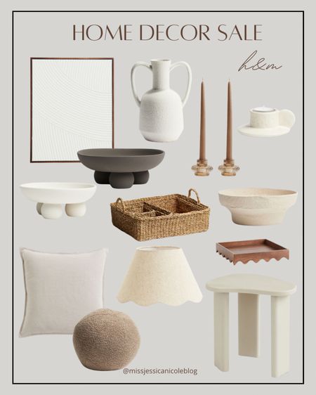 H&M home decor, neutral home decor, modern organic home, tabletop styling, cabinet styling, textured wall art, ceramic vase, scallops, scalloped lampshade, organic side table 

#LTKHome #LTKSummerSales