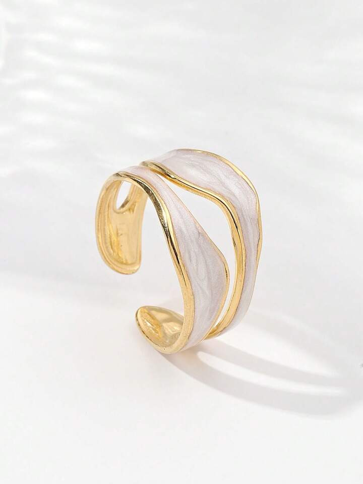 Two Tone Cuff Ring | SHEIN USA | SHEIN