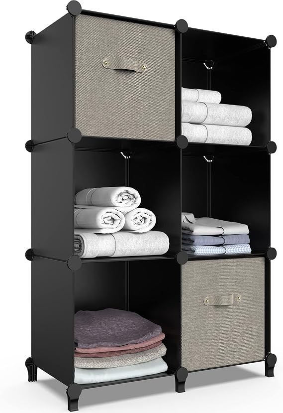 HOMIDEC 6-Cube Storage Organizer, Closet Organizer Storage Cabinet Shelf Bookcase Bookshelf,Stora... | Amazon (US)