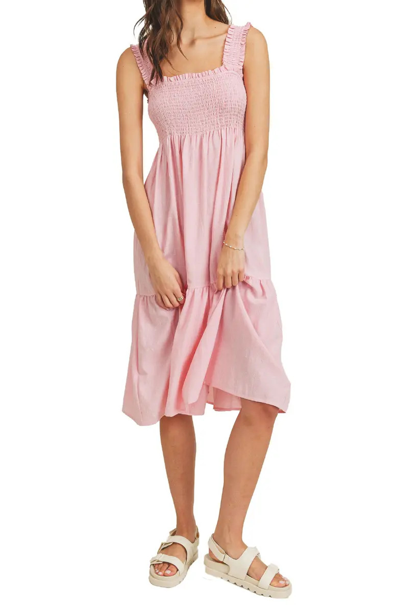 LUSH Smocked Bust Midi Dress | Nordstromrack | Nordstrom Rack