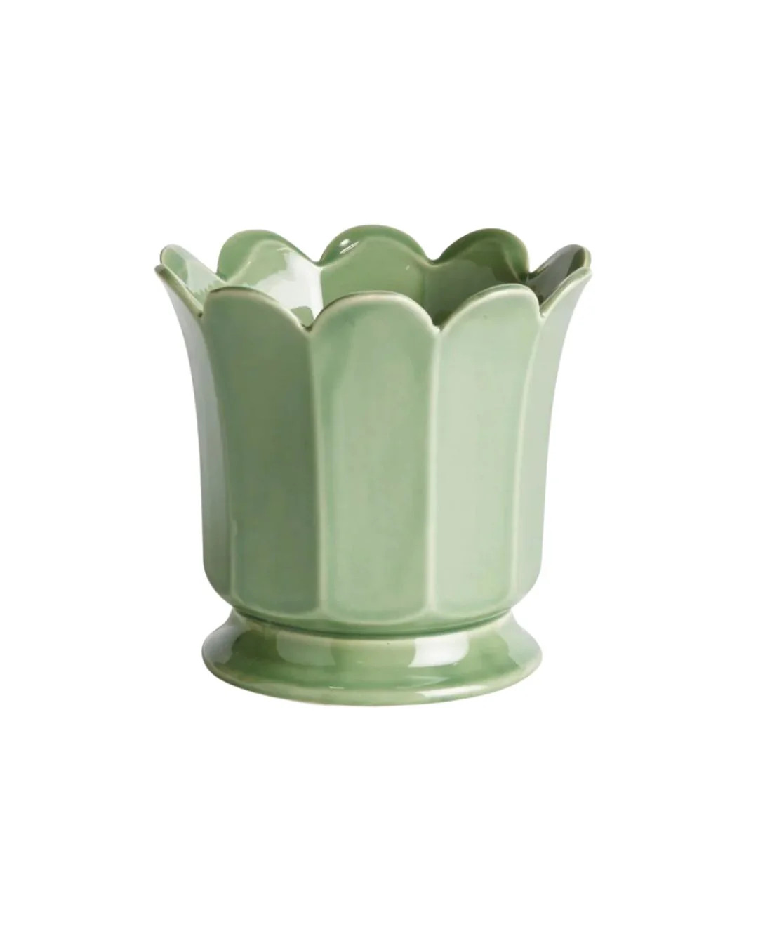 Sage Fluted Pot - Large | Brooke & Lou | Brooke and Lou