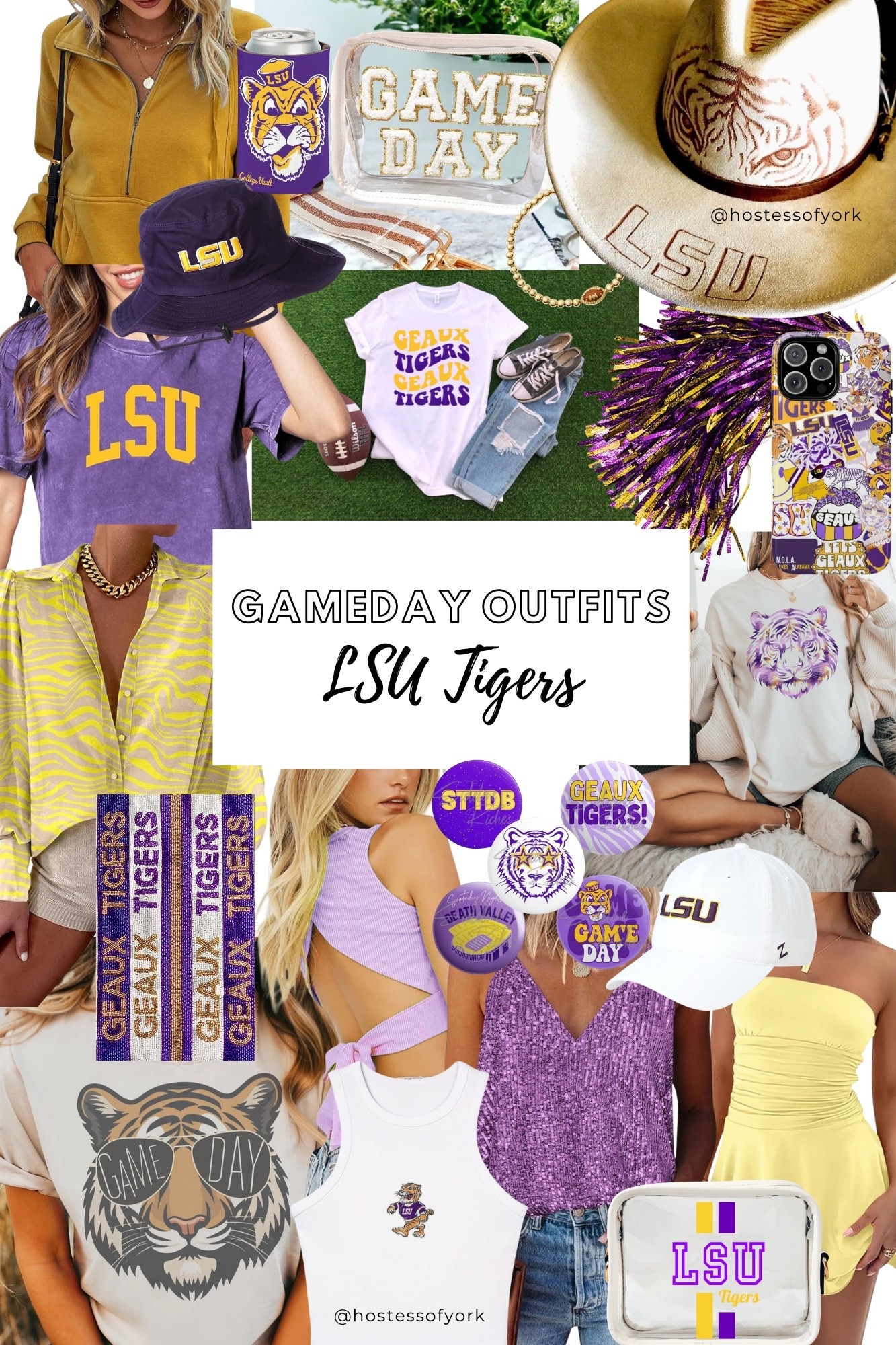 LSU Tigers football gameday outfit ideas! Everything you need to kickoff a great season! 💜🐯
#sec #football #gameday #tiger #louisiana #college #sports #outfits #stadium #sorority #fashion #ncaa #boots #fall #autumn #tailgate #purple #gold #geaux #batonrouge #nola

#LTKSeasonal #LTKStyleTip #LTKParties