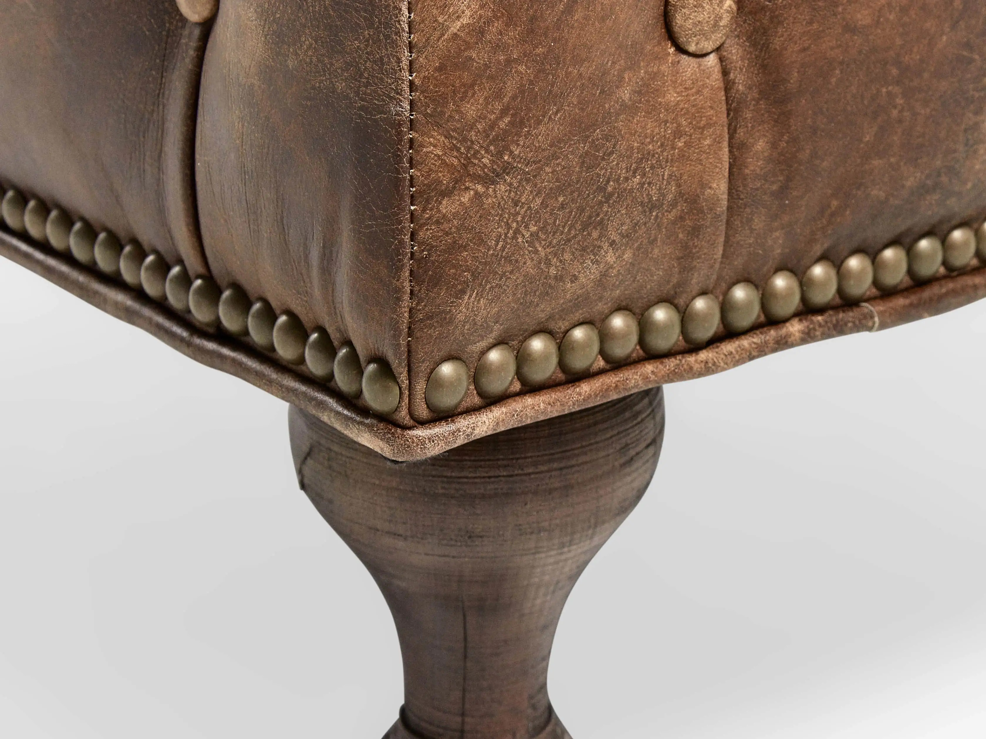 Wessex Leather Ottoman | Arhaus