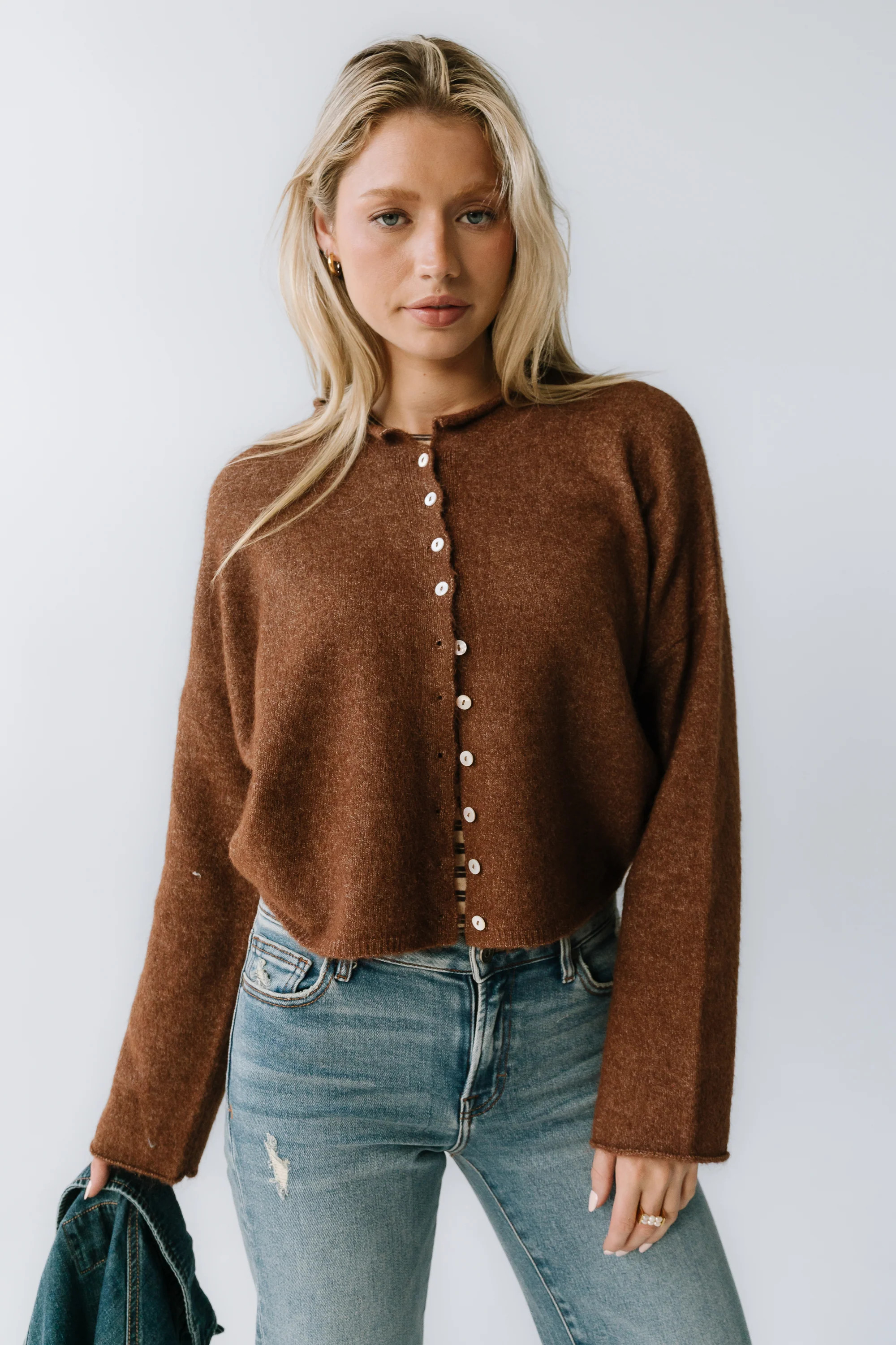 Maci Cardigan in Brown | Böhme US