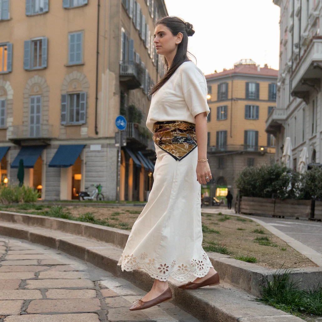 Como Ballet Flats in Rete Cognac | A. Soliani | A.Soliani