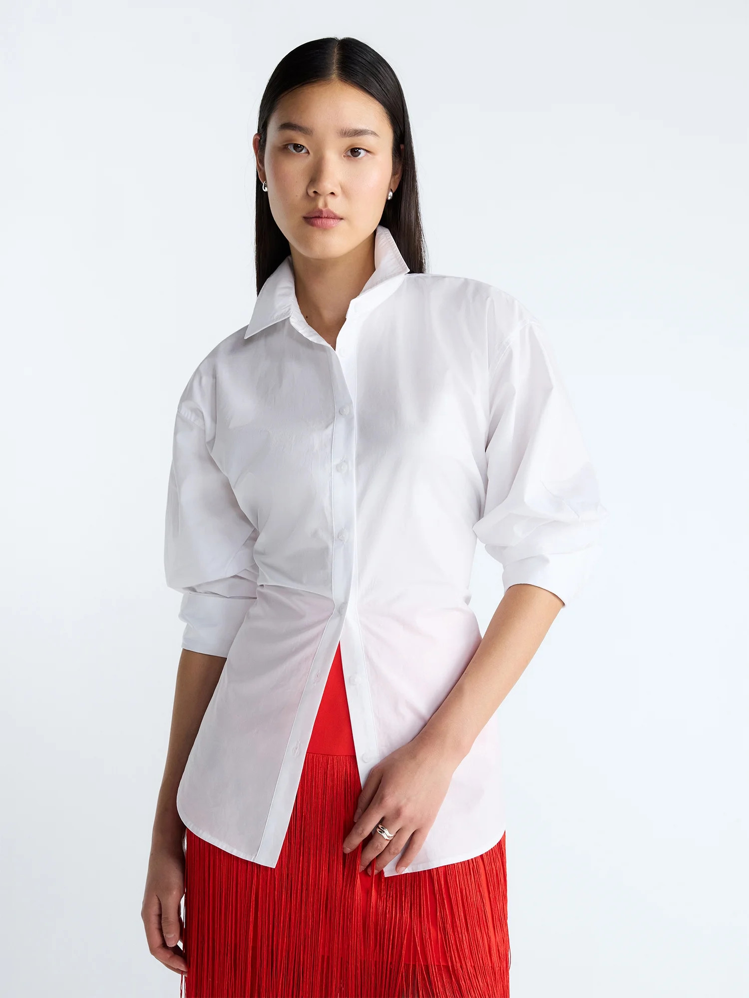 Devil Wears Prada Scoop Collection Women's and Women's Plus Lace Up Cotton Shirt, Sizes XS-4X | Walmart (US)