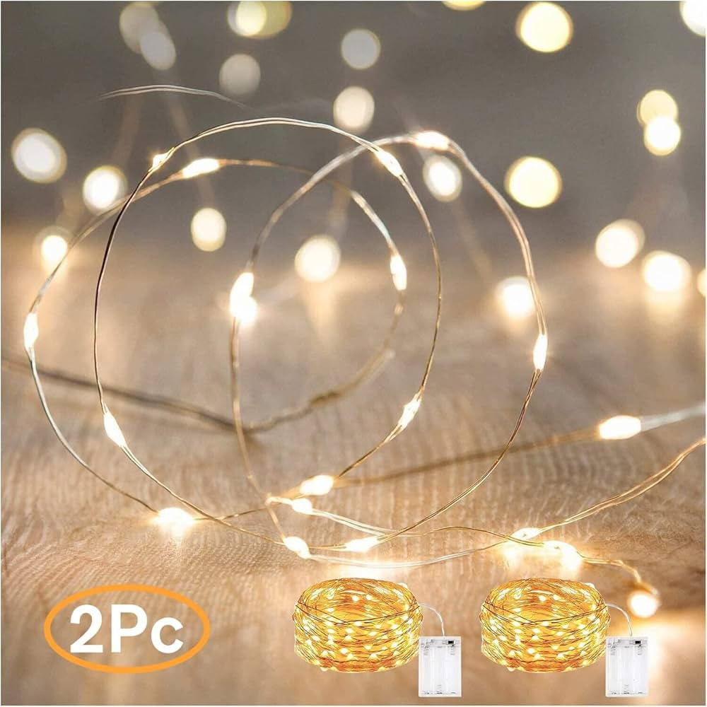 ANJAYLIA Fairy Lights, 10ft 30 LED Mini String Lights Battery Operated Firefly Starry Lights for ... | Amazon (US)