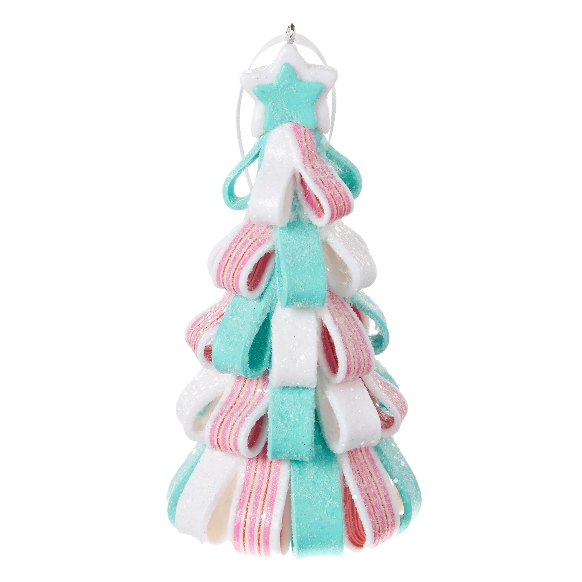Holiday Time Clay Dough Striped Tree Ornament | Walmart (US)