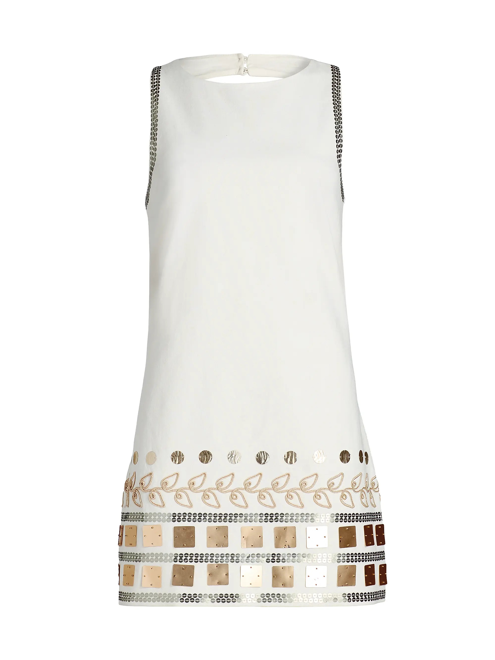 Cinq à Sept Tabitha Embellished Cotton A-Line Minidress | Saks Fifth Avenue | Saks Fifth Avenue