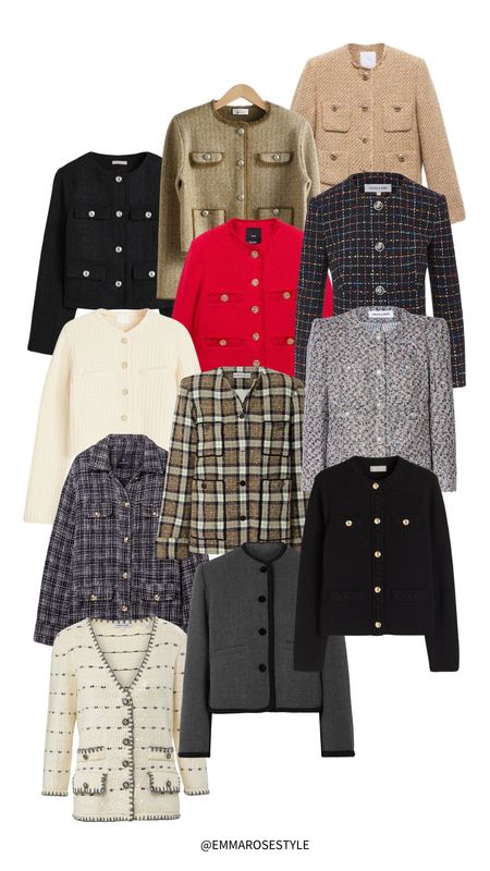 The statement jacket edit | tweed jacket | Chanel style jacket | spring outfit | spring style | jeans outfit | Aligne | Anine Bing | H&M | Veronica Beard 

#LTKstyletip #LTKeurope #LTKfindsunder100