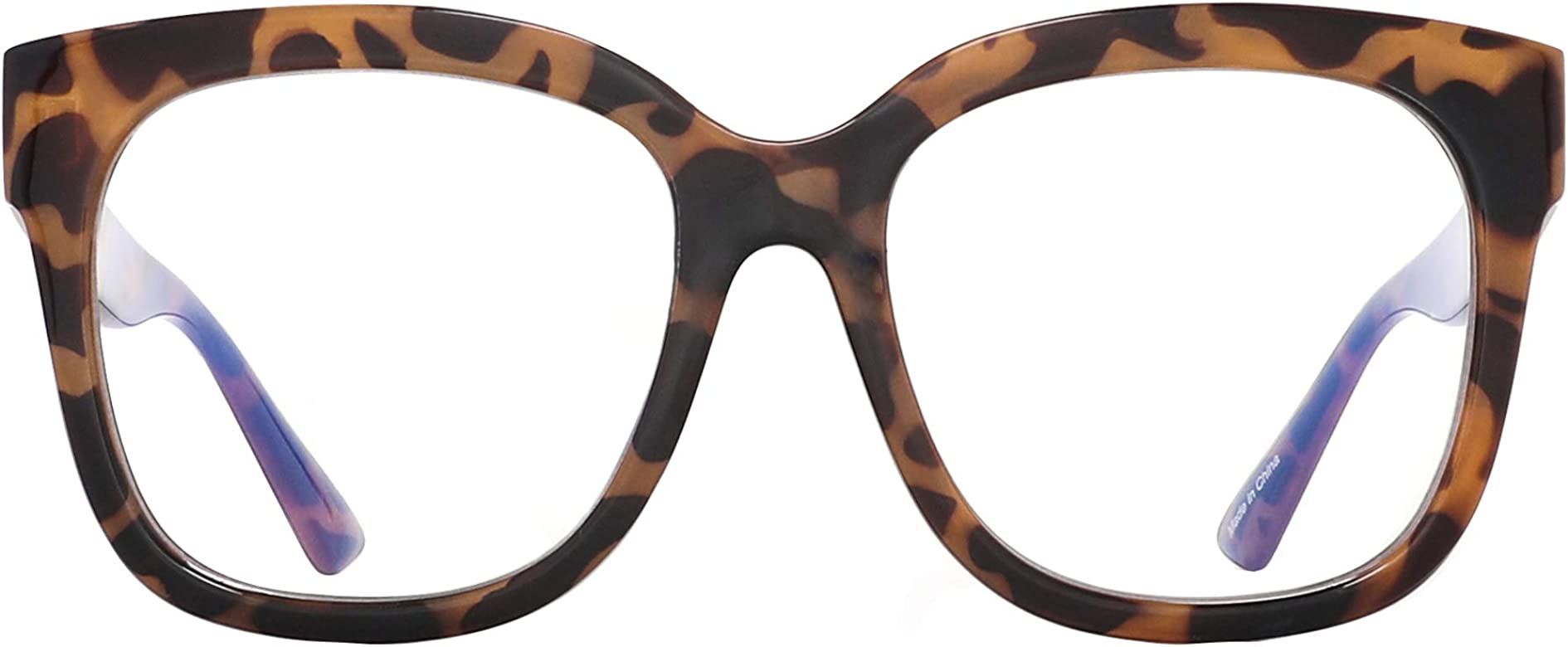 JIM HALO Blue Light Blocker Glasses for Women Oversized Square Computer Glasses Reduce Eye Strain | Amazon (US)