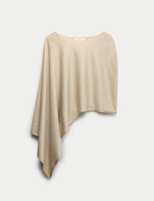 Sparkly Knitted Poncho | Marks and Spencer US