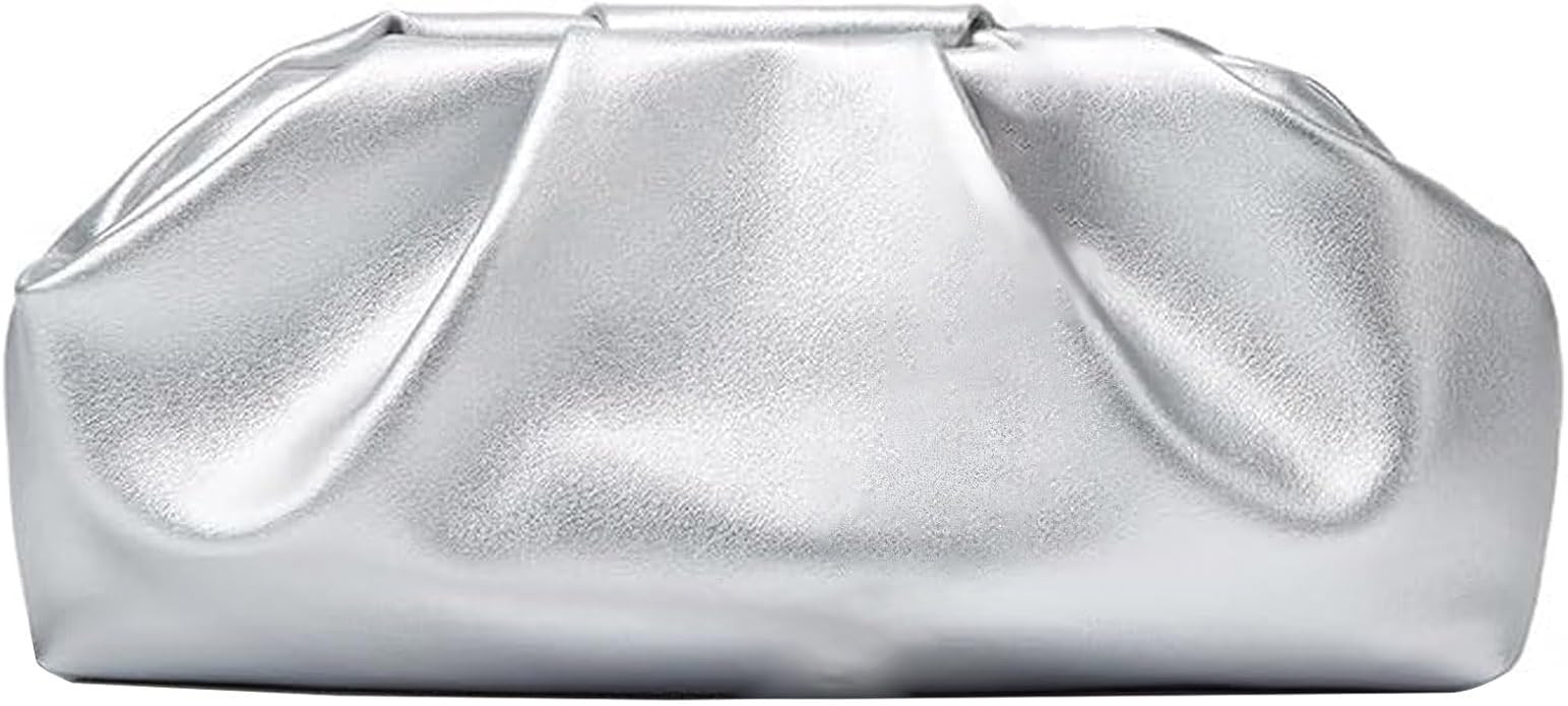 Clutch Purse for Women, Vegan Leather Evening Bag, Soft Pleated PU Small Purses for Formal Weddin... | Amazon (US)