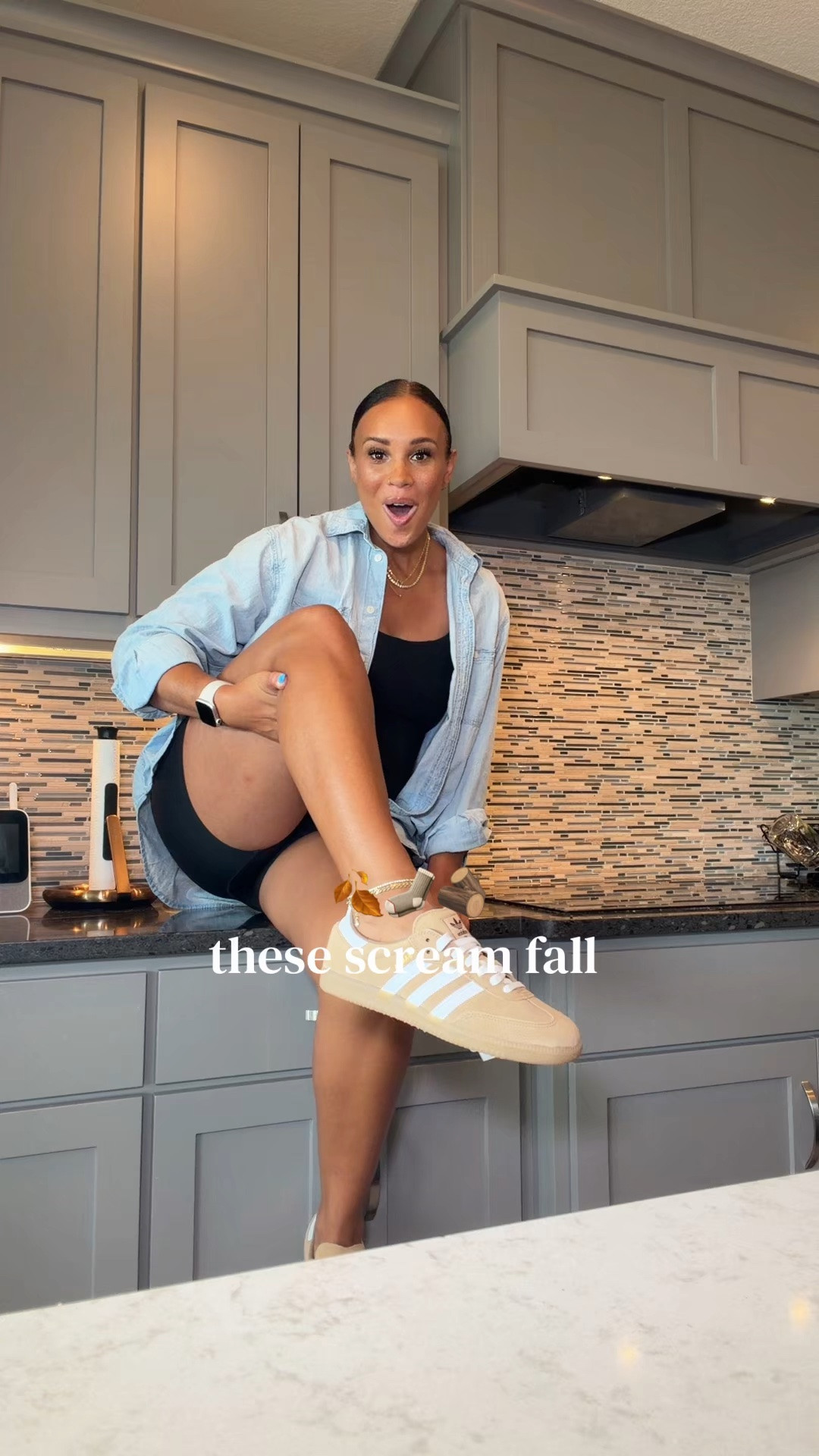 Talk about the perfect fall sneaker! Run true to size normally a women’s 10 got a men’s 8.5