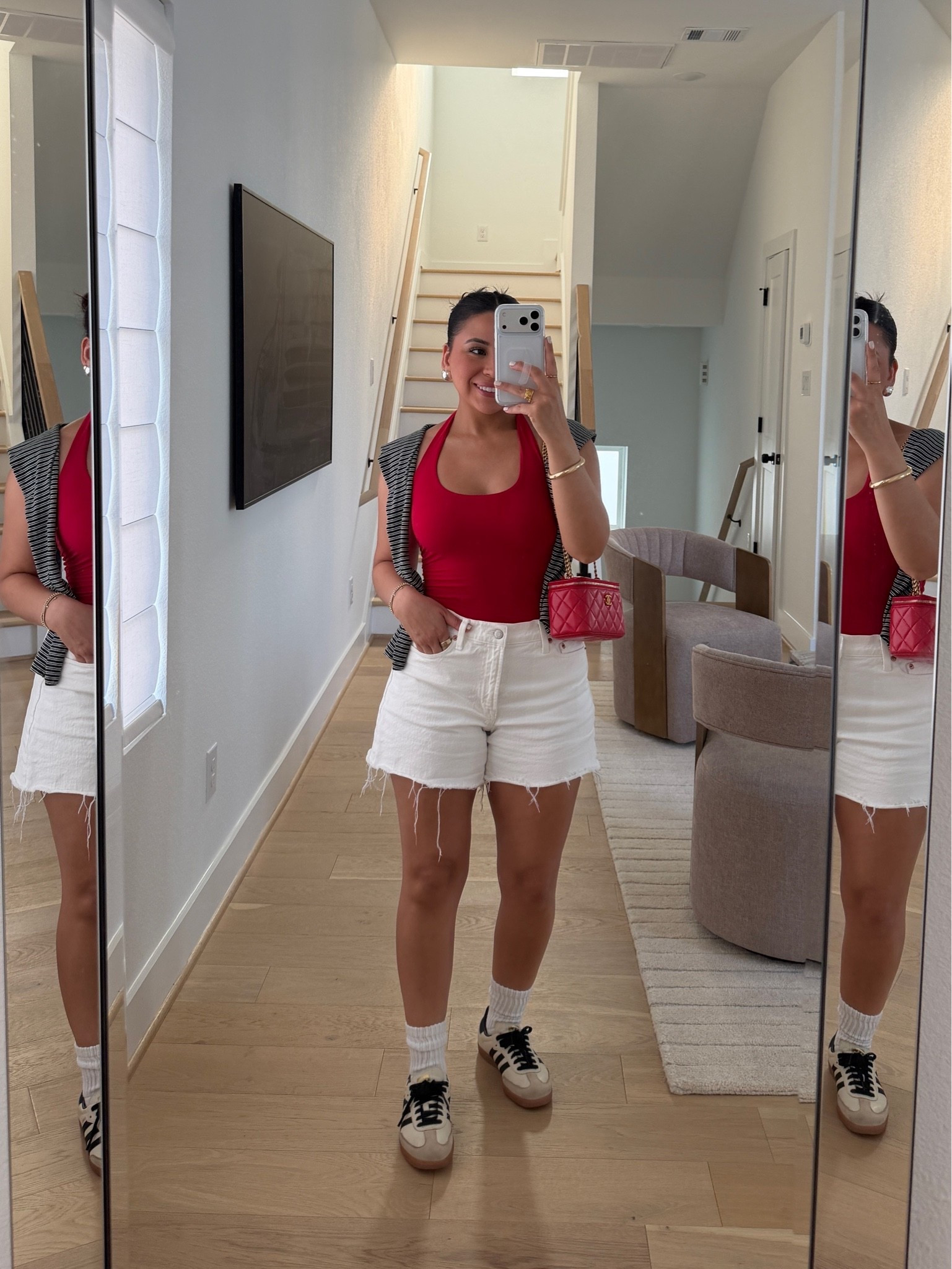 Tank: small
Shorts: 27 
Long sleeve: 4
Ankle socks 
Sneakers: 4.5 men 
Red Chanel bag

#LTKgrwm #LTKootd #LTKdayinmylife