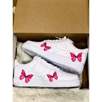 Butterfly Pink 3M Heat Transfer Decal Stickers - Nike Air Force 1 Custom Reflective Heat Transfer Sh | Etsy (US)