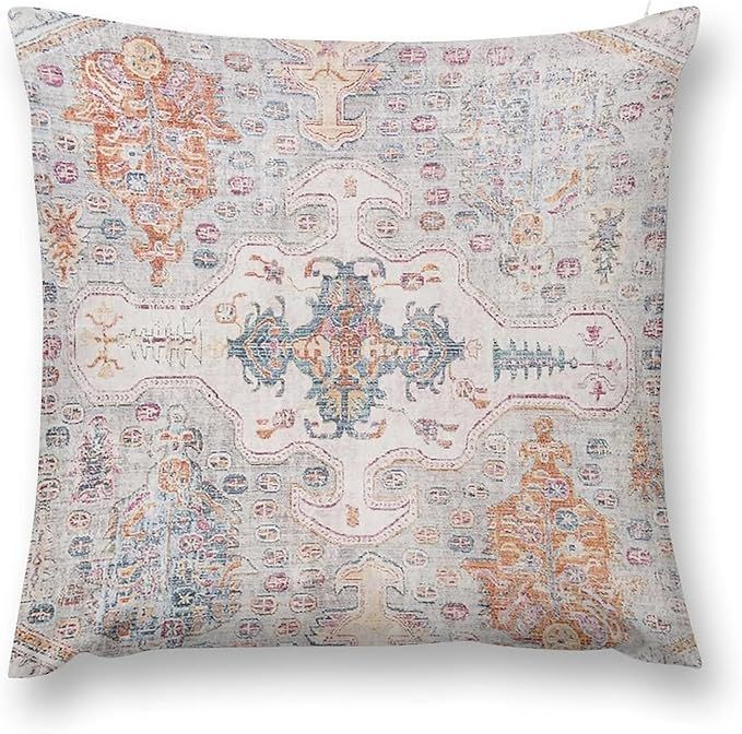 Keebik Isfahan Persian Carpet Print Throw Pillow Cover Velvet 18x18 Inch Vintage Pillow Cases Squ... | Amazon (US)