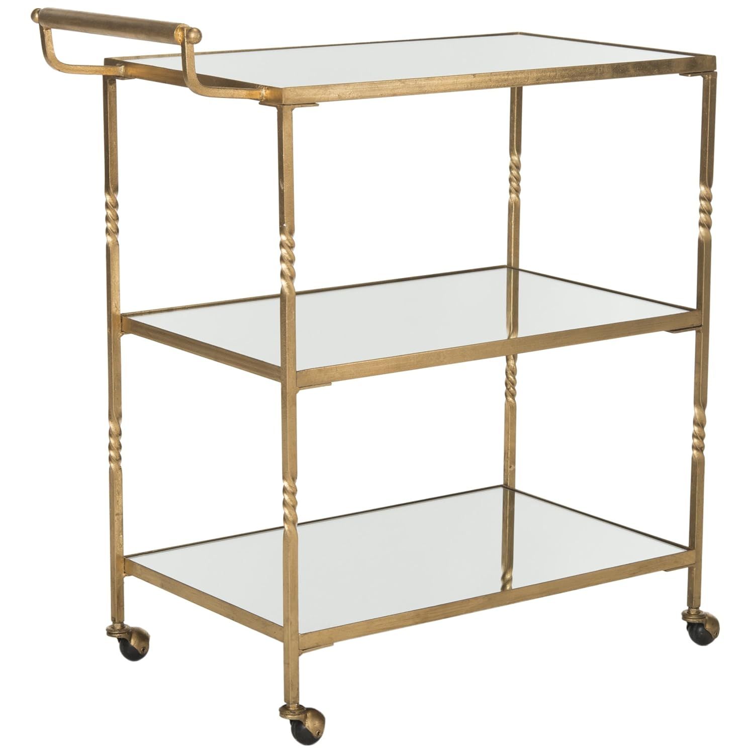 Safavieh Home Collection Aurelius Gold Bar Cart | Amazon (US)
