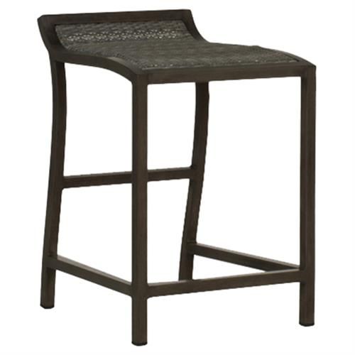 Summer Classics Villa Modern Slate Grey Outdoor Counter Stool | Kathy Kuo Home