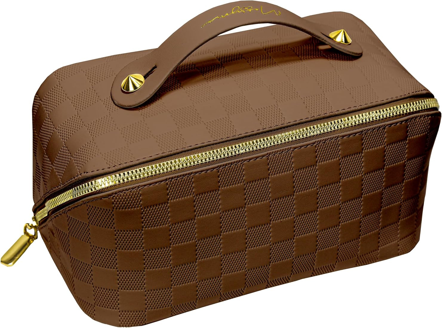 Travel Makeup Bag - Extra Large Capacity Travel Cosmetic Bags, PU Leather Cosmetic Bag, Travel To... | Amazon (US)