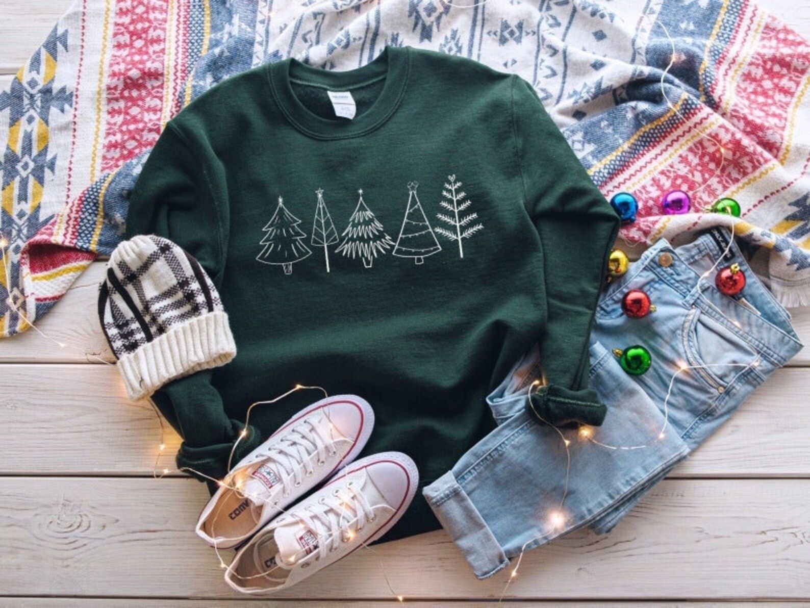 Christmas Tree Sweatshirt, Christmas Sweatshirt for Women, Christmas Crewneck, Pine Tree Sweatshi... | Etsy (US)