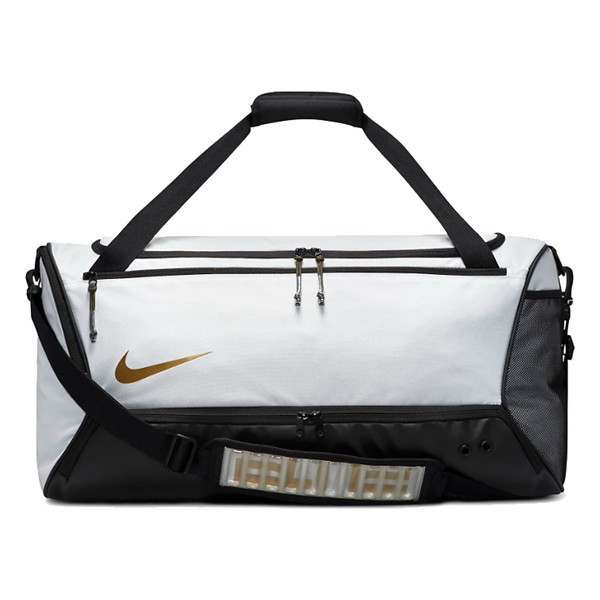 Nike Hoops Elite Duffel White/Black/Metallic Gold | Scheels