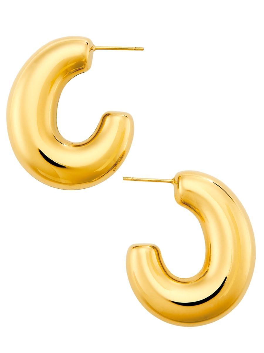 Machina 14K-Gold-Plated Hoop Earrings | Saks Fifth Avenue