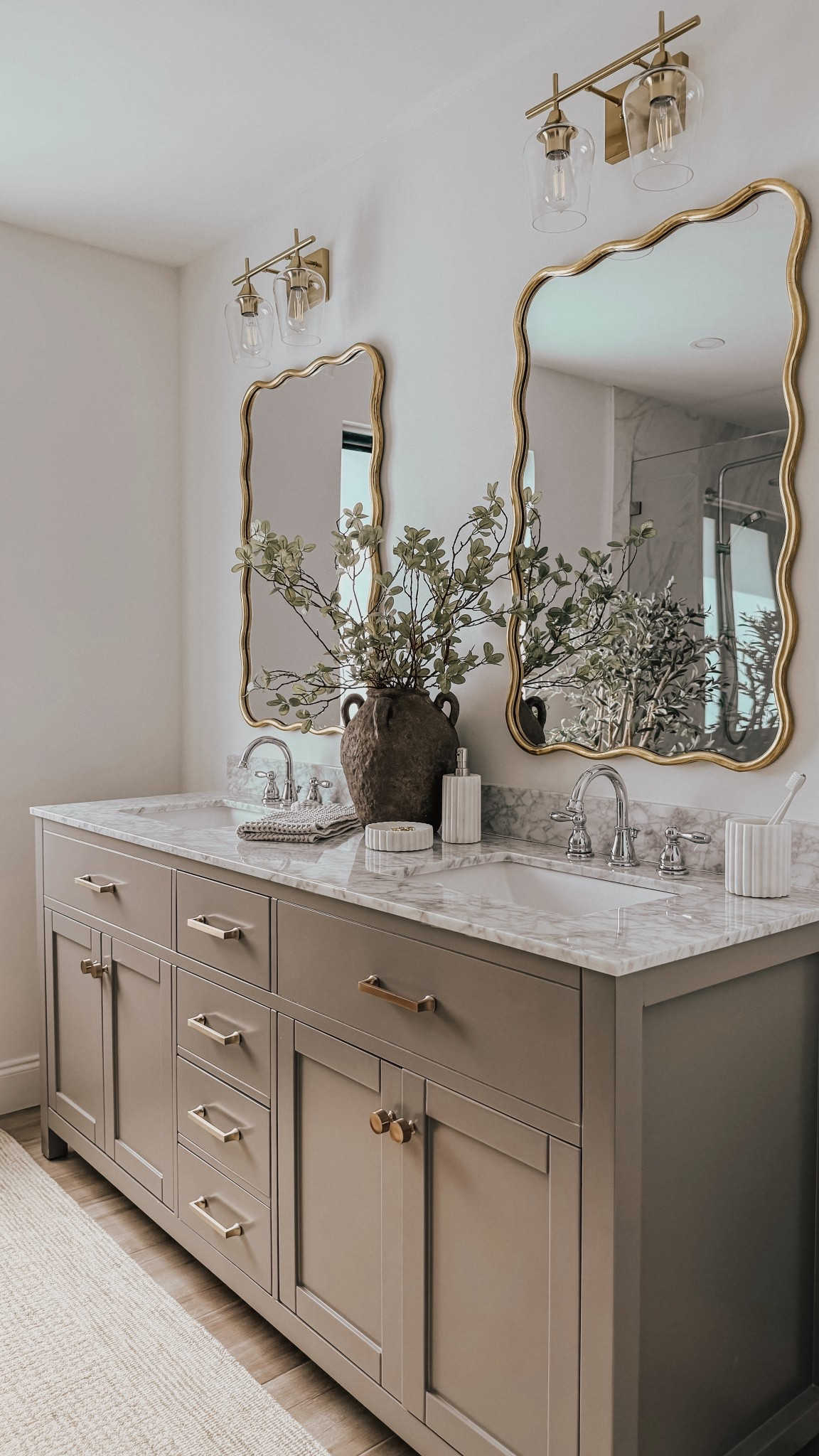 Getting the itch to do a small refresh in here ✨ thinking new vanity & light fixtures and found so many stunning options on @Wayfair ! #ad #wayfair #wayfairpartner

#bathroom #bathroomfinds #bathroominspo #bathroomrenovation #wayfairfinds 

#LTKHome #LTKSaleAlert #LTKSeasonal