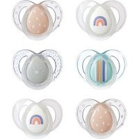 Tommee Tippee Night Time Soother, 6-18m, 6 Pack, Glow in The dark Soothers, Pink & Multi | Boots.com