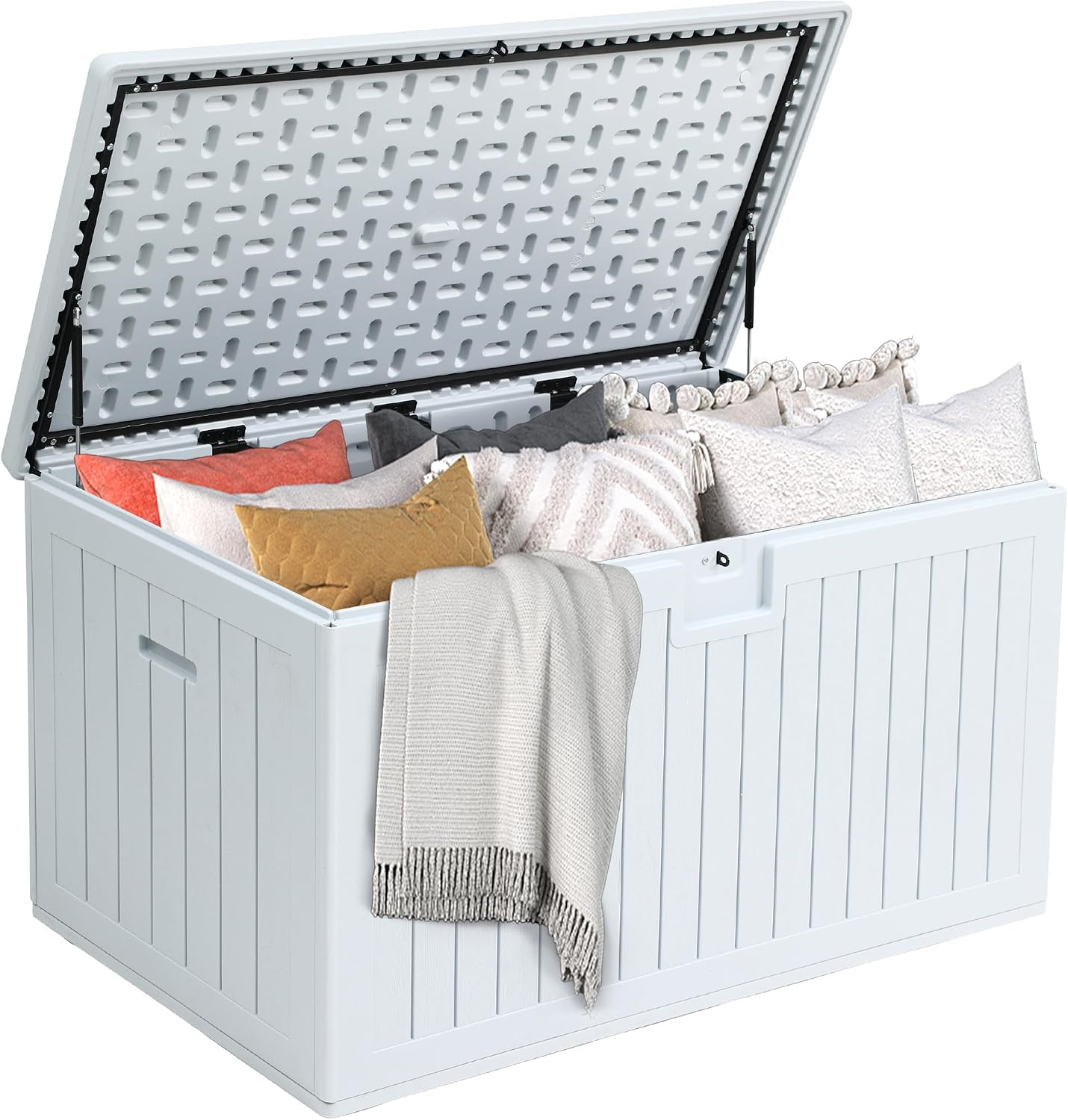 DWVO 180 Gallon Resin Outdoor Storage Box, XXL Double-Wall Waterproof Deck Box, Doubles as Table ... | Amazon (US)