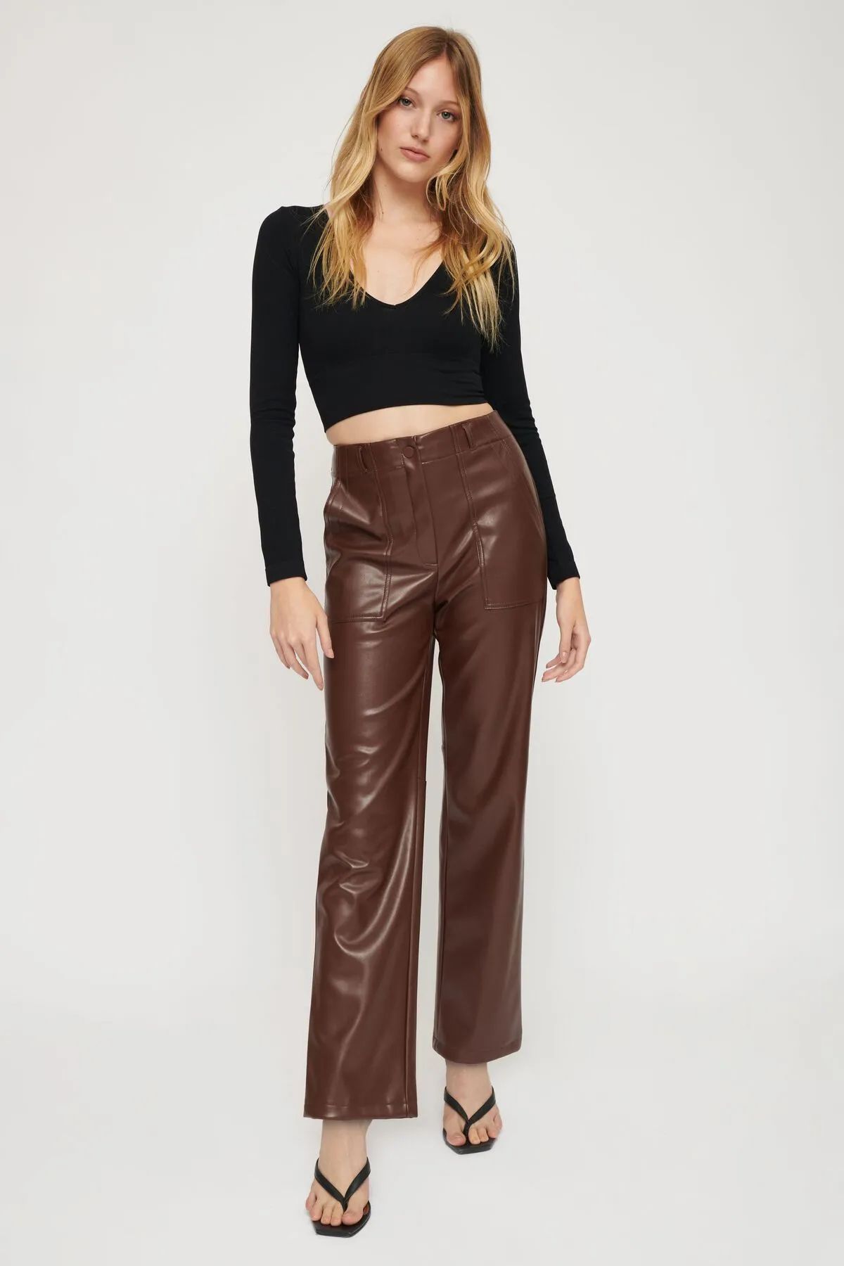 Utility Faux Leather Pants | Dynamite Clothing