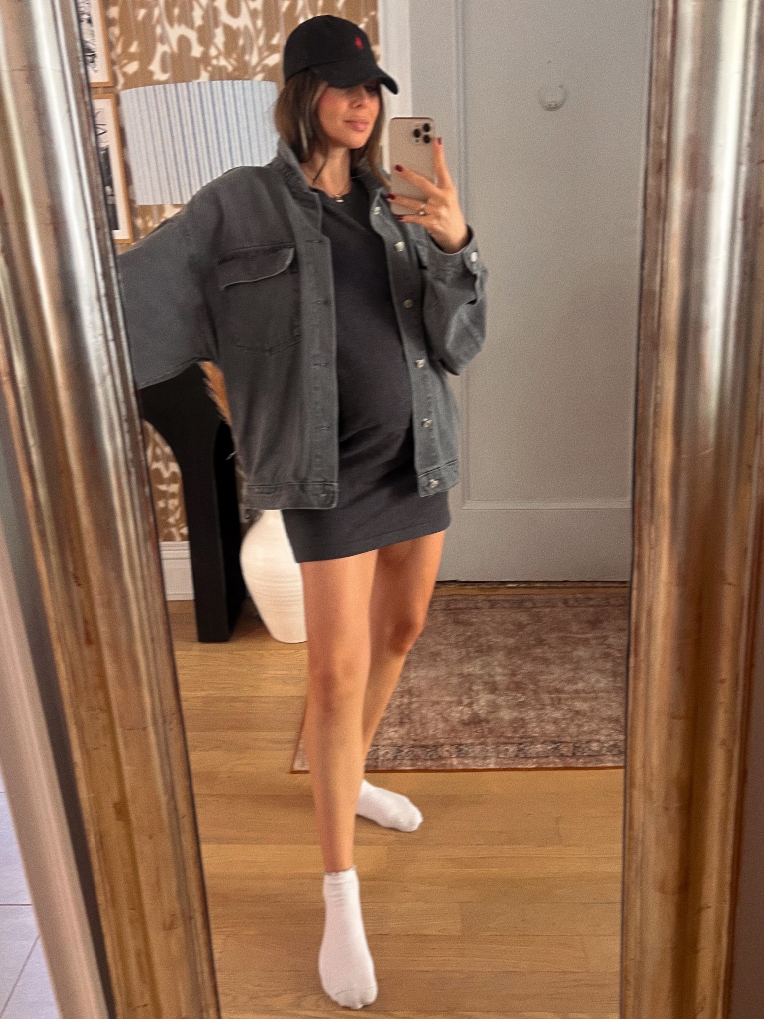 GRAYs ANATOMY!!! 🩶▫️🔘🧦 Bump friendly, transitional monotone look for transitional weather! Pair it with a brown loafer for extra prep.

#LTKBump
