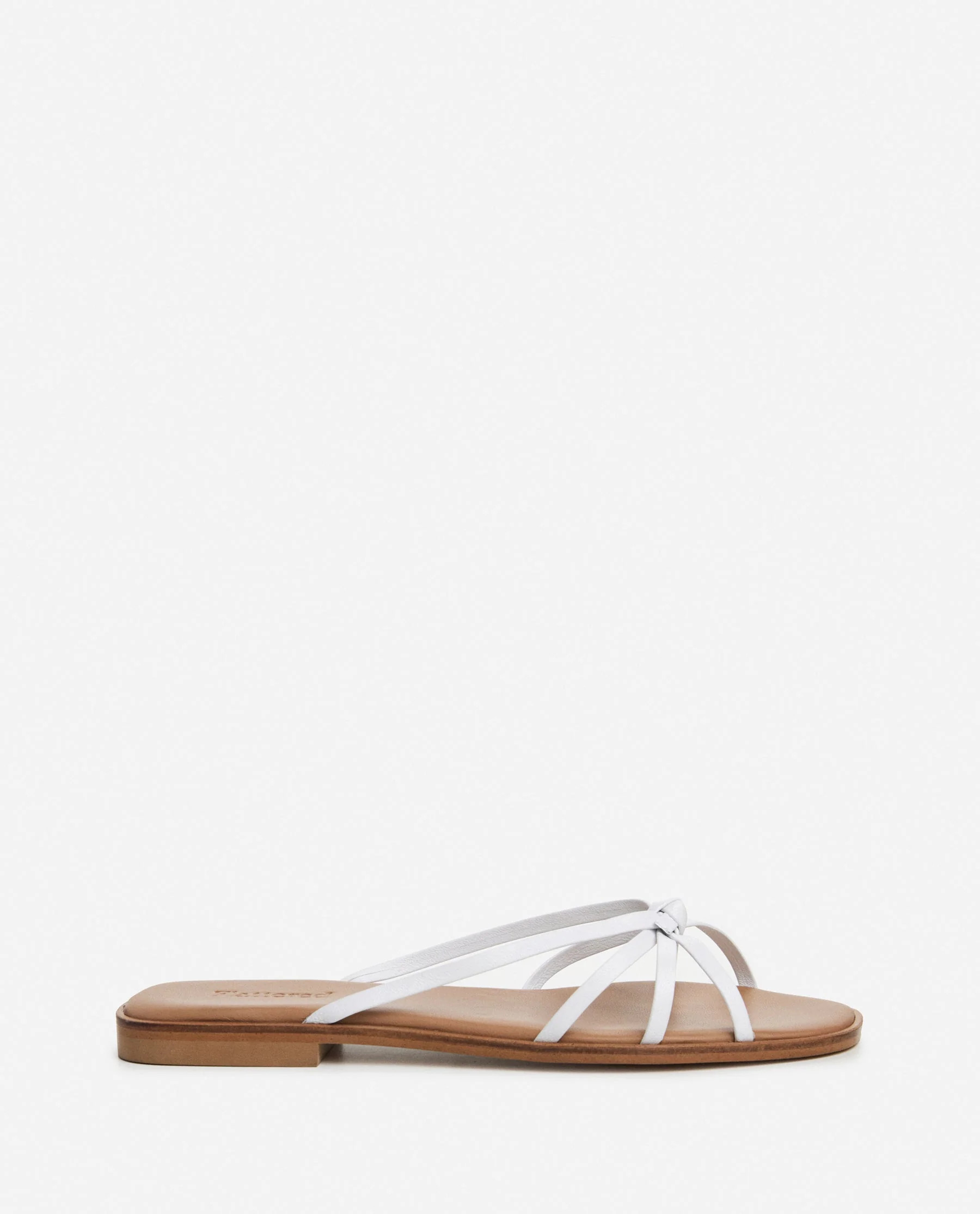 Mimosa Leather White Sandal | Flattered