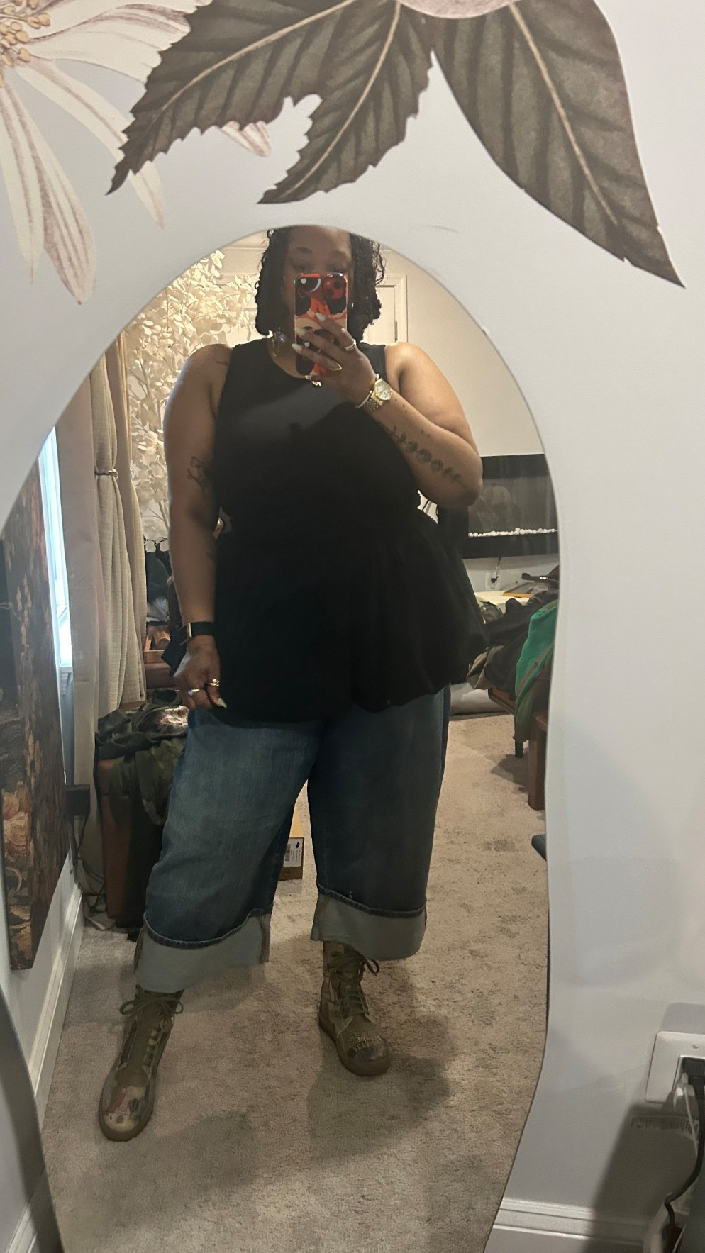 Quick and easy. 

Turns this bubble free into a top, and pairs with one my fave barrel jeans, and combat boots 🤍

#LTKOver40 #LTKPlusSize #LTKootd