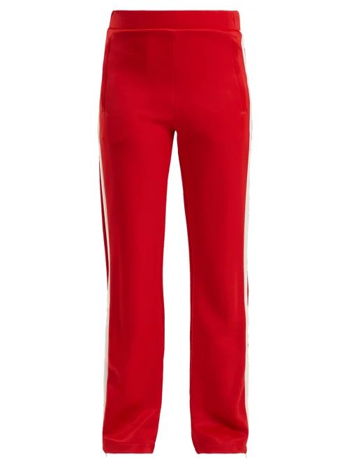 Moncler - Side Stripe Wide Leg Jersey Track Pants - Womens - Red | Matches (UK)