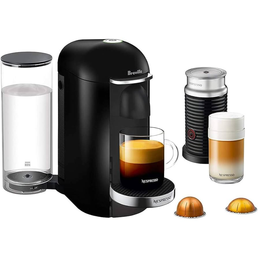 Nespresso Vertuo Plus Deluxe Coffee and Espresso Maker by Breville, Piano Black with Aeroccino Mi... | Amazon (US)