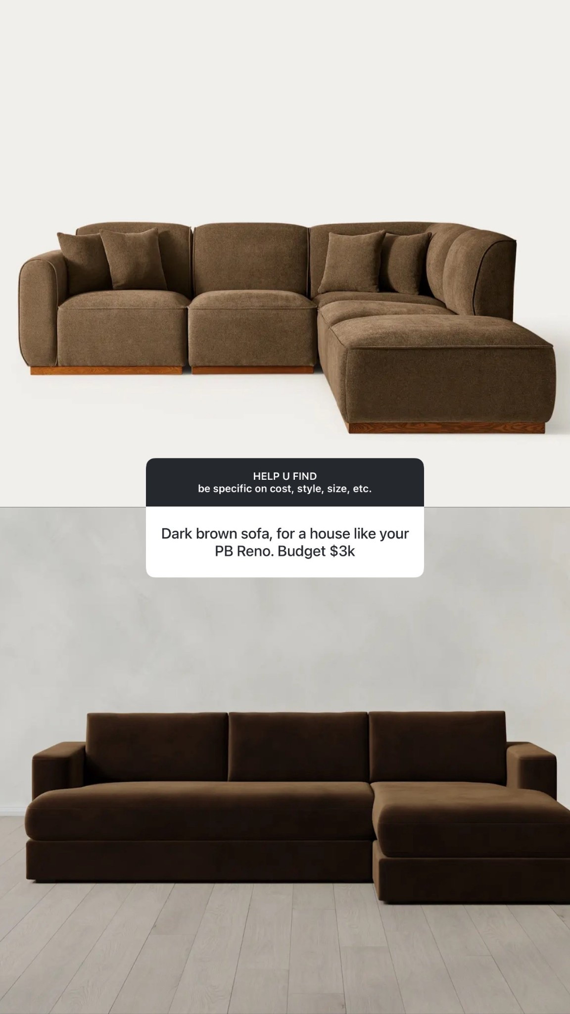 Dark brown sofa under $3000

Quince
Hernest


#LTKHome #LTKSpringSale